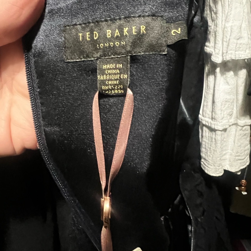 Ted Baker Black Lace Mini Dress-navy - Picture 3 of 3